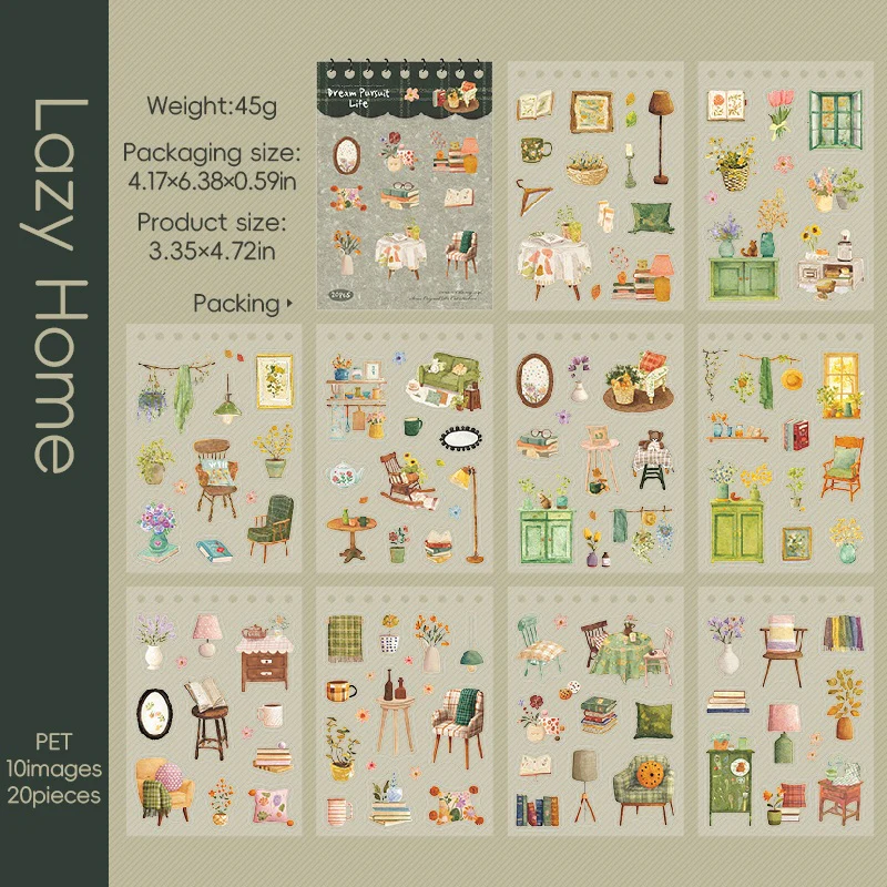 Chasing the Ordinary Series PET Sticker Book 20PCS - Image 40