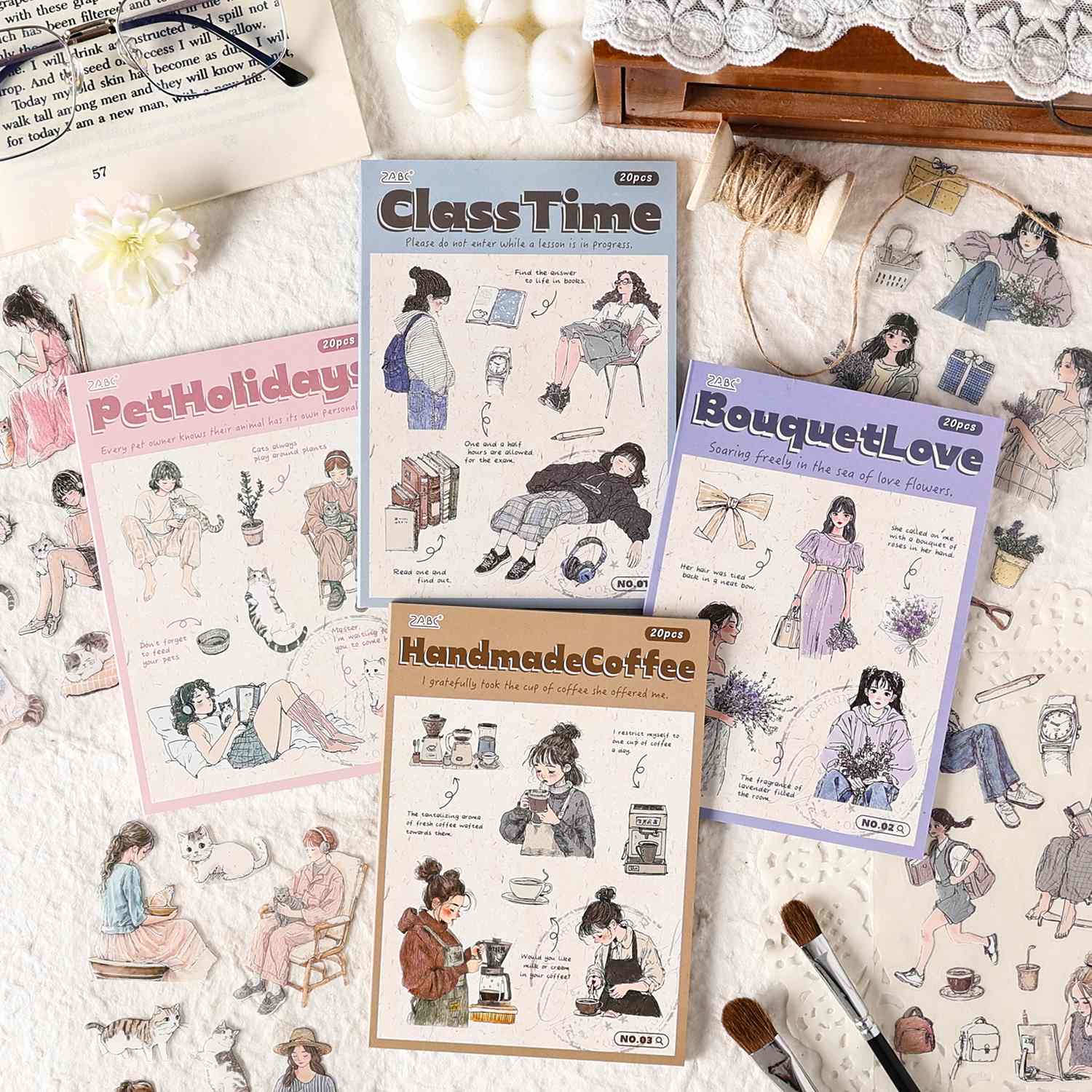 Chasing the Ordinary Series PET Sticker Book 20PCS - Image 29