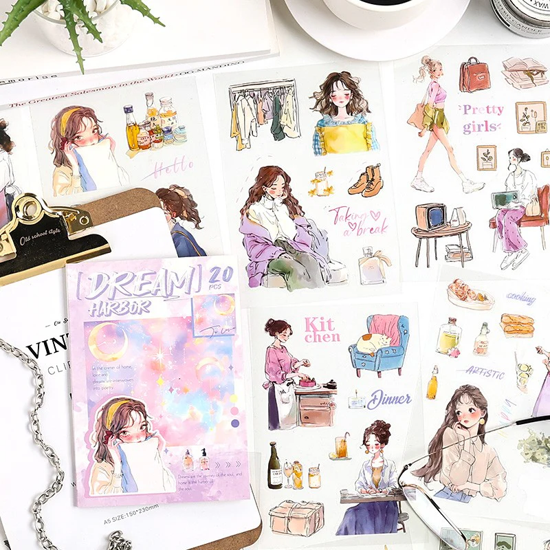 Chasing the Ordinary Series PET Sticker Book 20PCS - Image 17