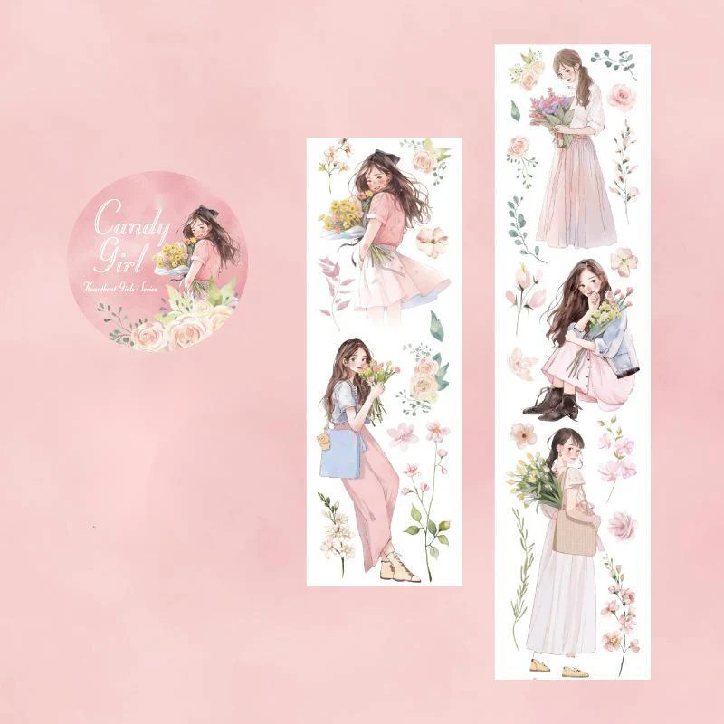 Light Vintage Figure Flower Tape-TAHARA - Image 11