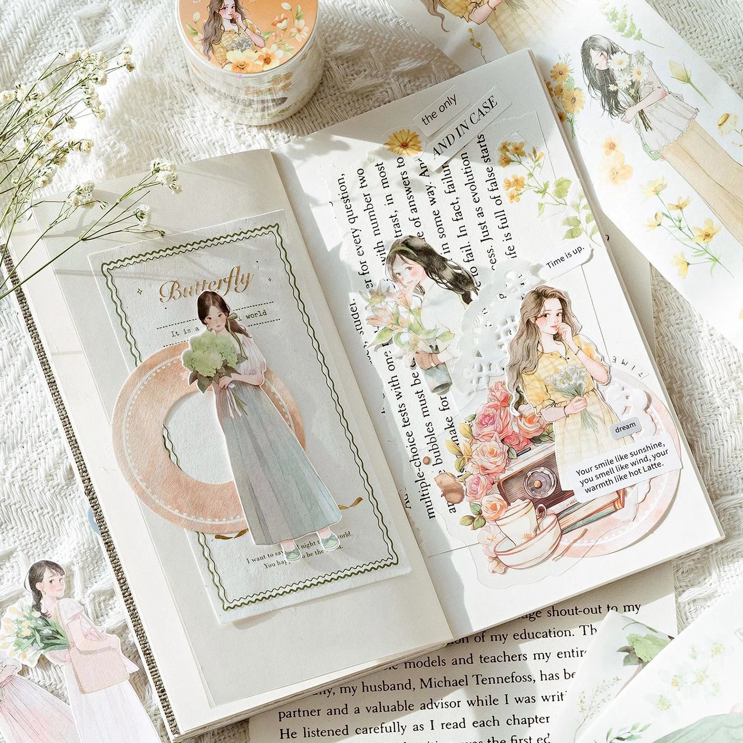 Light Vintage Figure Flower Tape-TAHARA - Image 5