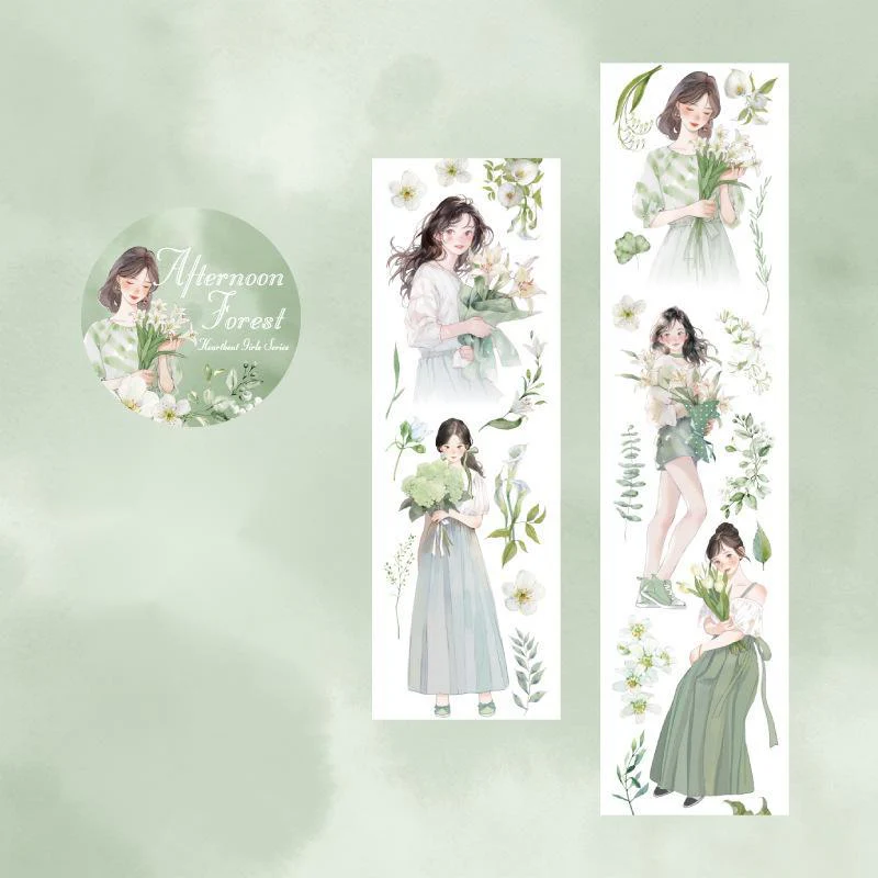 Light Vintage Figure Flower Tape-TAHARA - Image 7