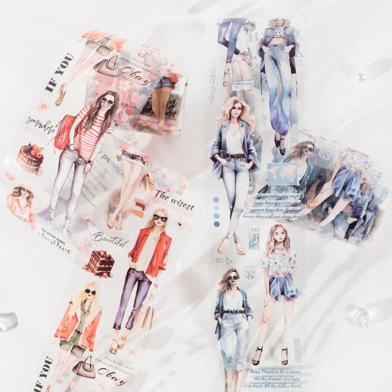 Fashion Magazine Characters PET Tape-TAHARA - Image 7