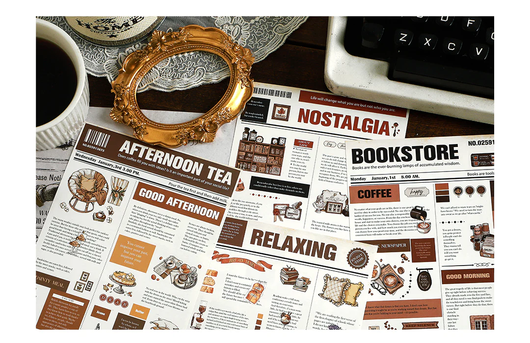 Life Newspaper Clipping Series Vintage Cut Film Hand Account Sticker-TAHARA - Image 5