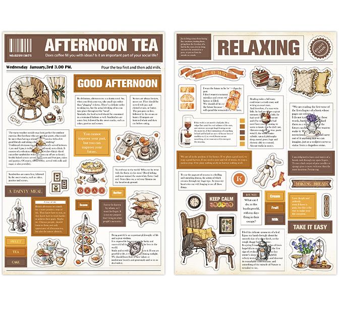 Life Newspaper Clipping Series Vintage Cut Film Hand Account Sticker-TAHARA - Image 7