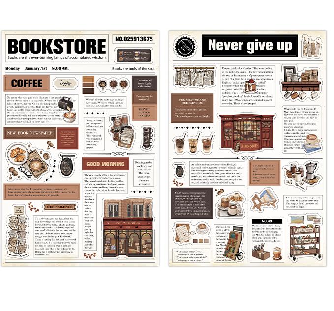 Life Newspaper Clipping Series Vintage Cut Film Hand Account Sticker-TAHARA - Image 8