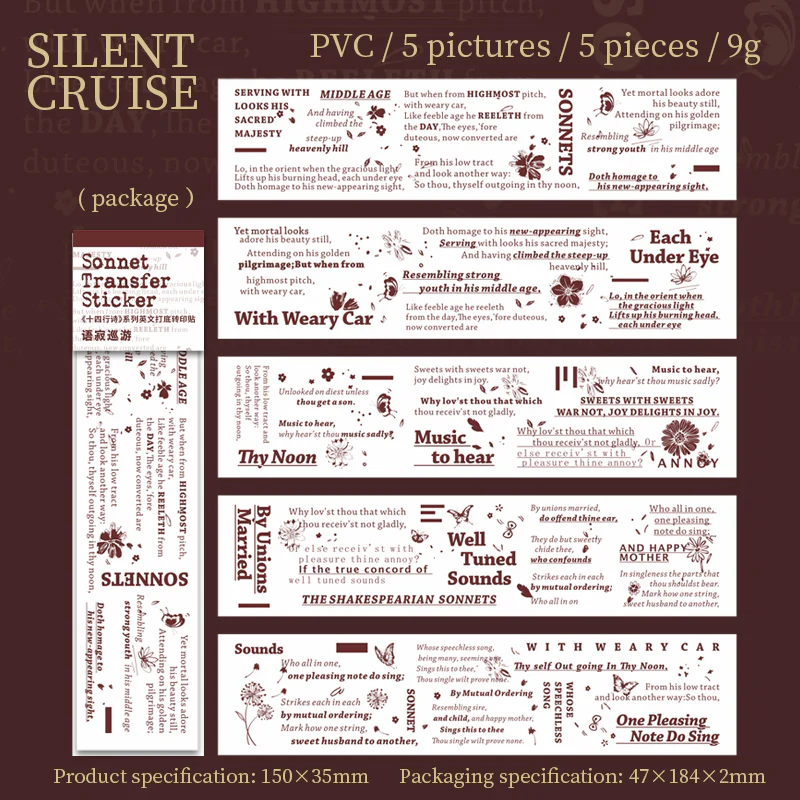 [Tomato Gam Girl] Sonnet Series Stickers-TAHARA - Image 12