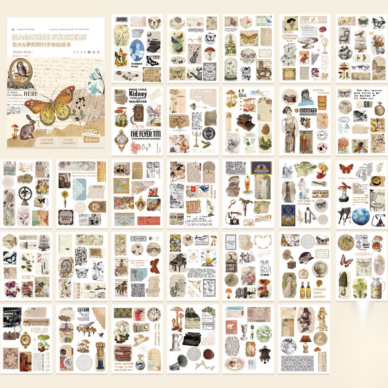 Vintage Butterfly Flower Hand Account Sticker Book-TAHARA - Image 7