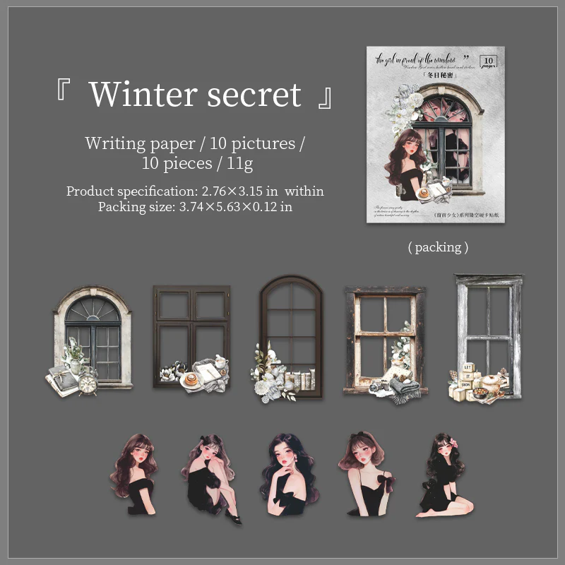 Windowside Girl - Hard Card Sticker Pack - Image 10