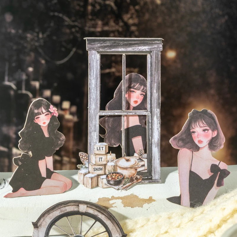 Windowside Girl - Hard Card Sticker Pack - Image 3